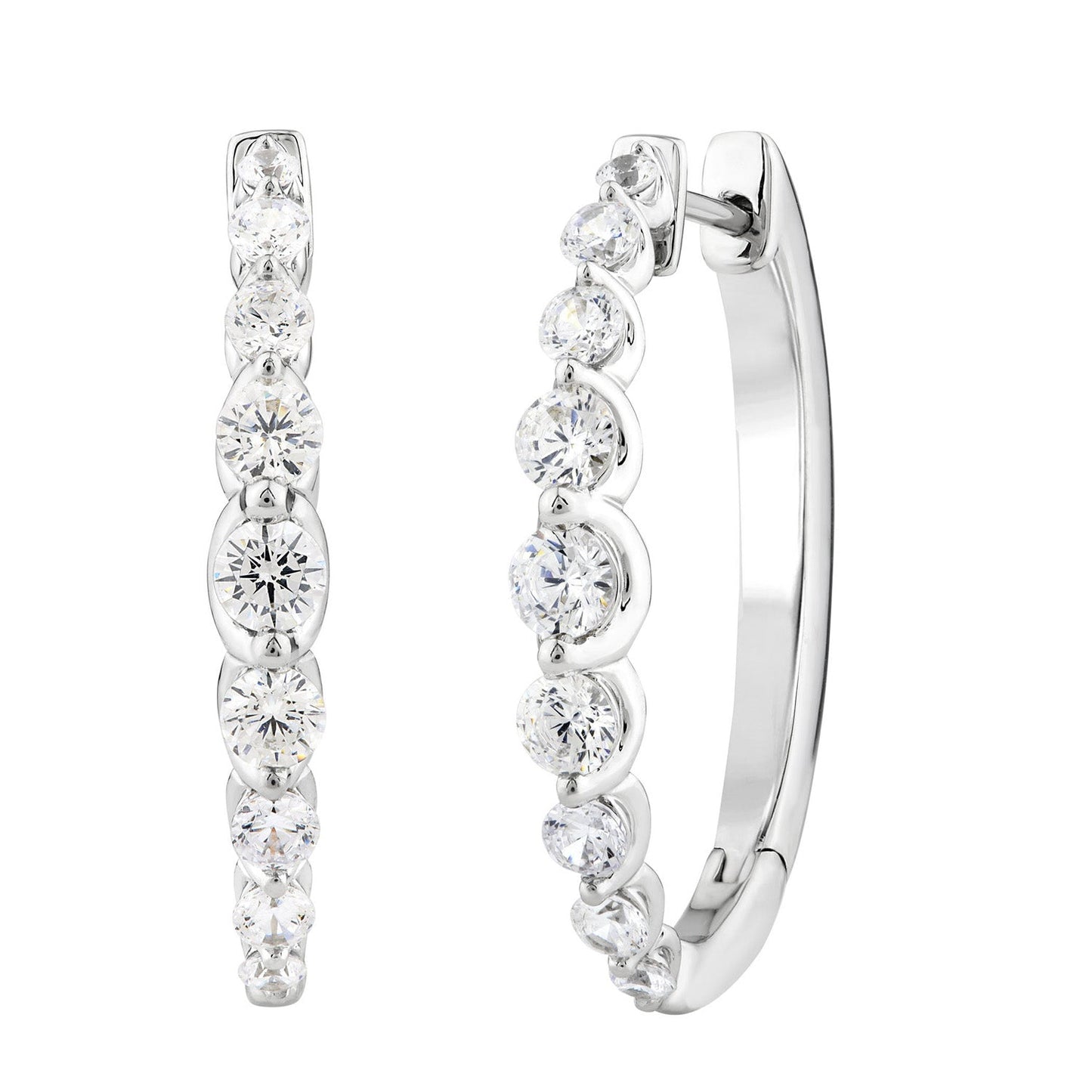 Lab Grown Diamond Hoop Earrings