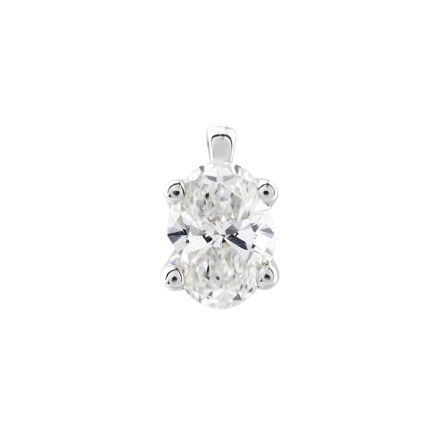 18Ct White Gold 1.00ct Lab Grown Diamond Pendant