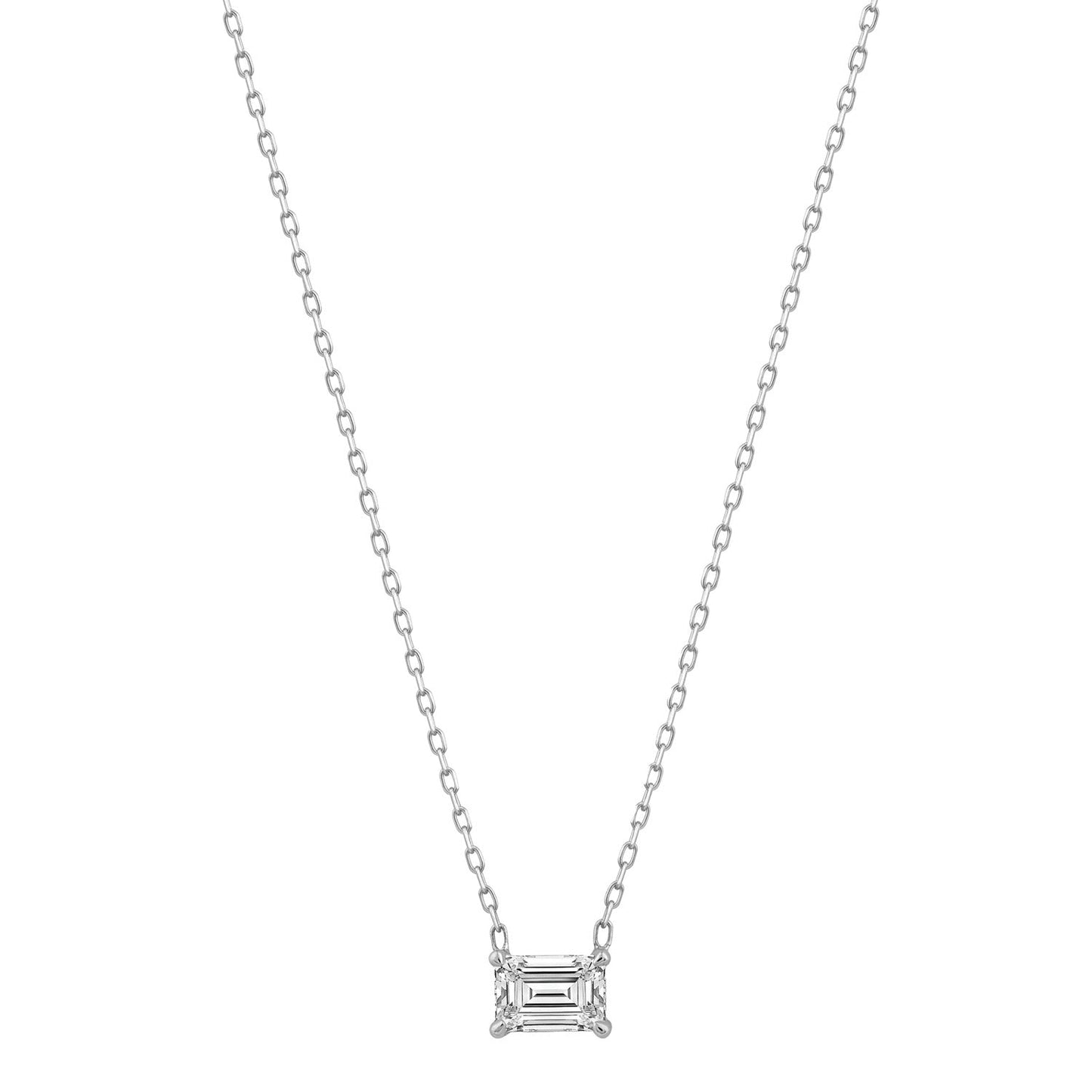 Diamond necklace emerald cut by Angeline | By Angeline Australia