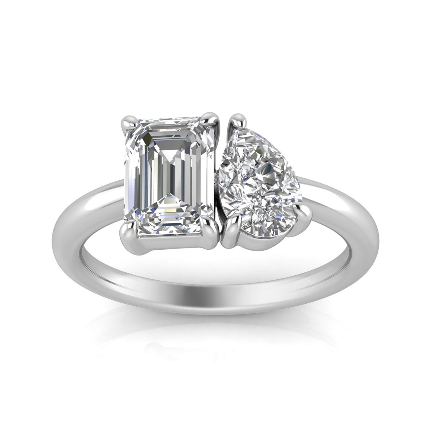 White Gold Toi et moi engagement ring | By Angeline Australia