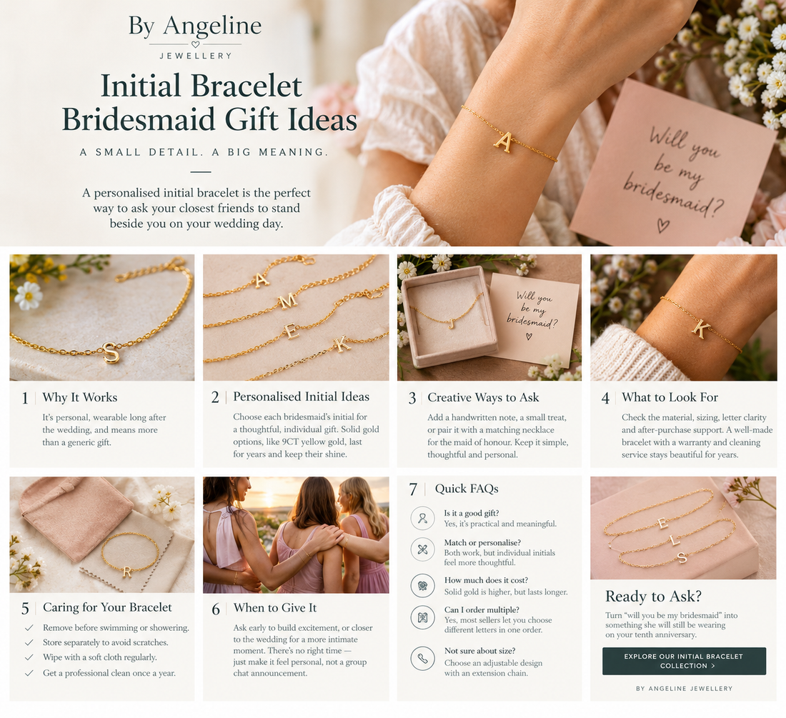 Personalised Initial Bracelet, Bridesmaid Proposal Gift