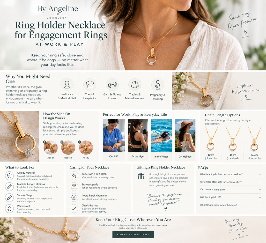 Ring Holder Necklace for Engagement Rings