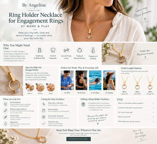 Ring Holder Necklace for Engagement Rings