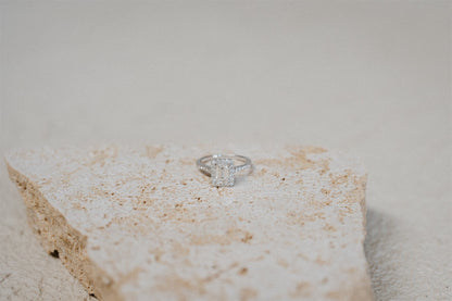 Emerald Halo Diamond Ring