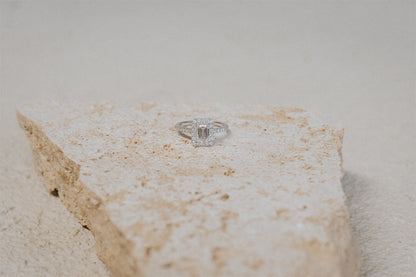 Emerald Halo Diamond Ring