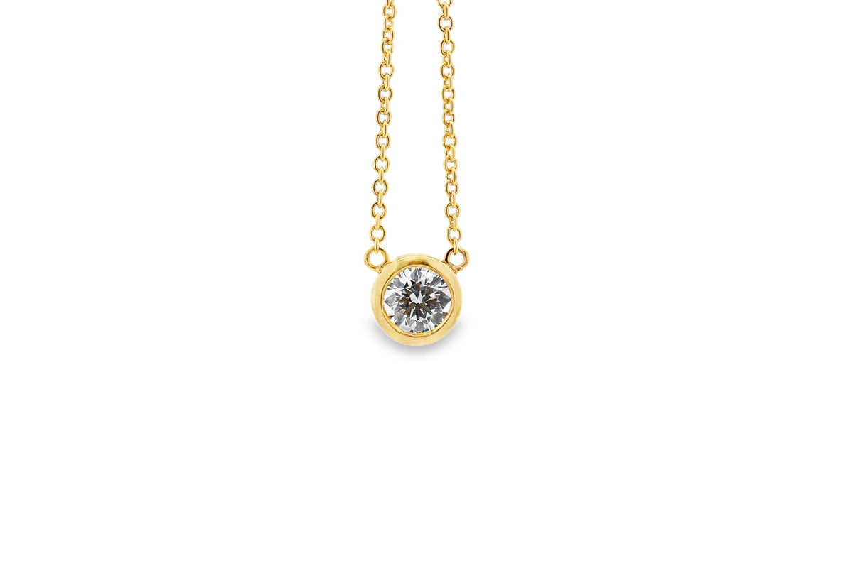 Solitaire Diamond Gold Necklace