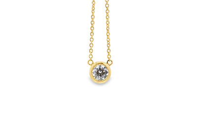 Solitaire Diamond Gold Necklace