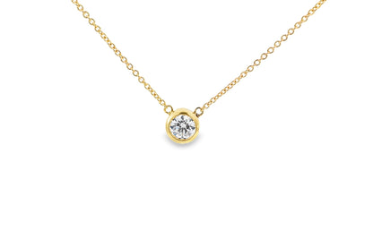 Solitaire Diamond Gold Necklace