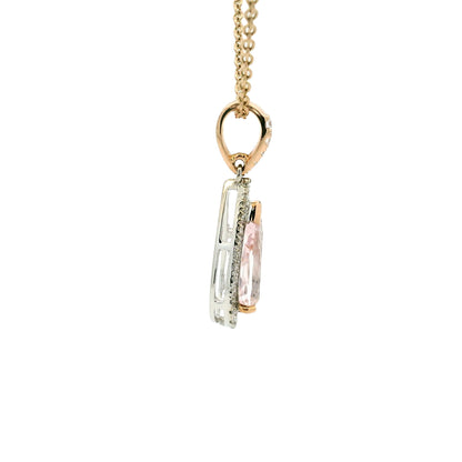 Morganite & Diamond Pendant