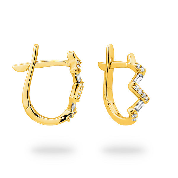 Zig Zag Diamond Earrings