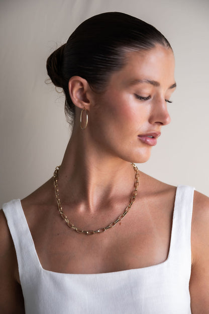 Yellow Gold Paperclip Chain