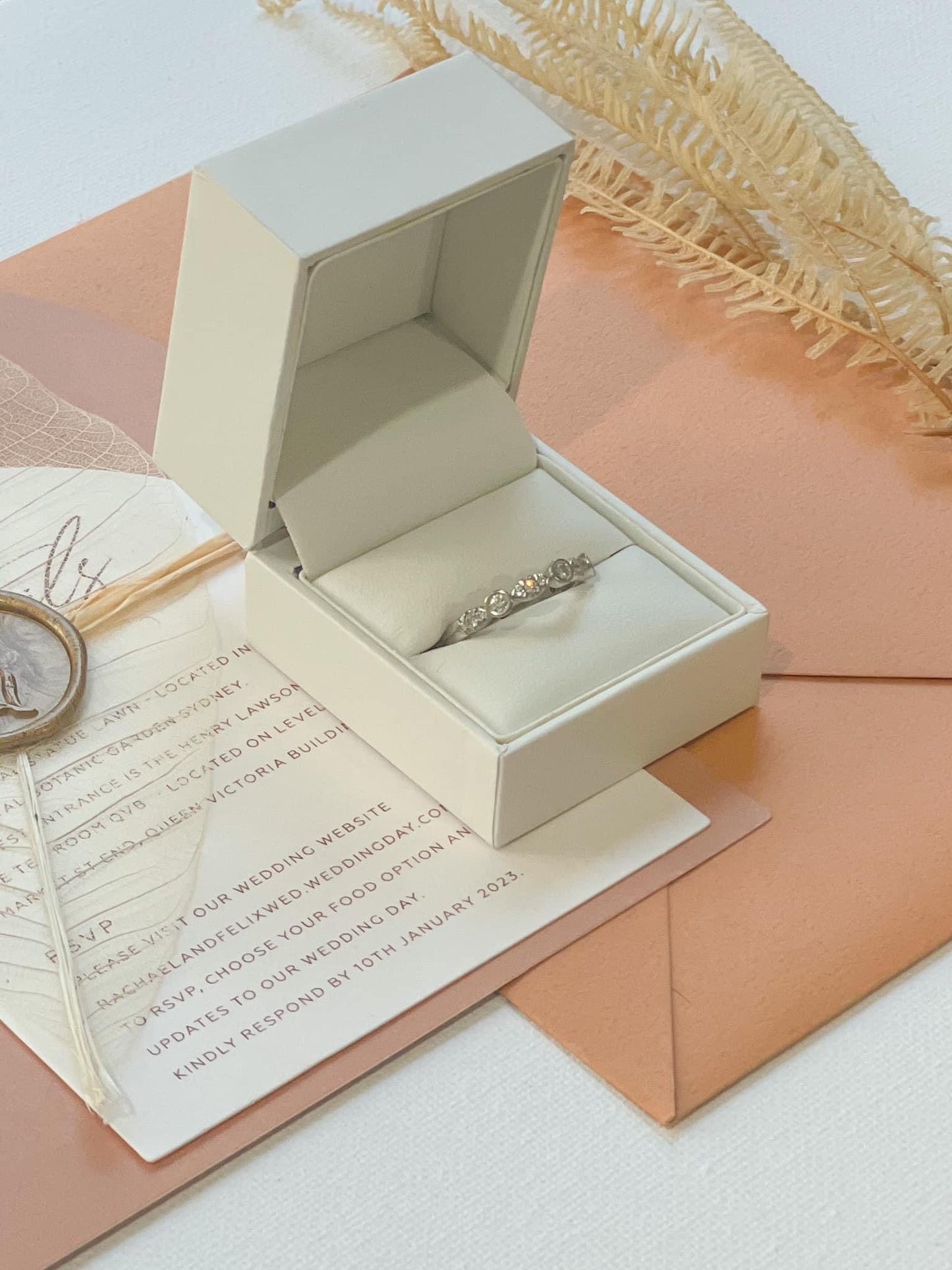 Engagement White Ring Box