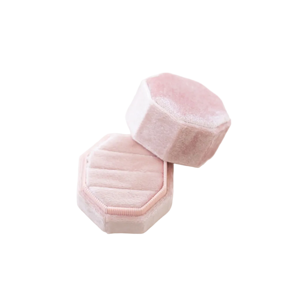 Triple Slot Velvet Ring Box