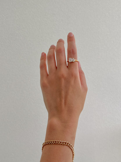 Two Stone Diamond Engagement Ring