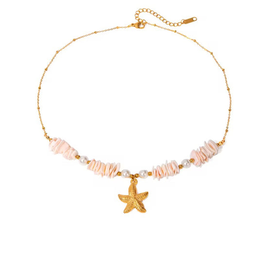 Starfish Shell Conch Shape Women's Necklace