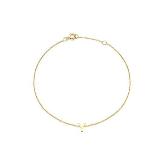 Mini Initial 9CT Yellow Gold Bracelet Y