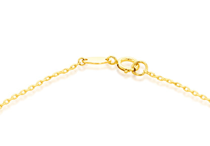 9CT Yellow Gold 3 Malachite Petal Bracelet 19 cm