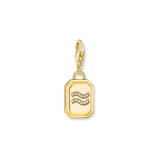 THOMAS SABO Charm Pendant Aquarius Zodiac Sign Gold