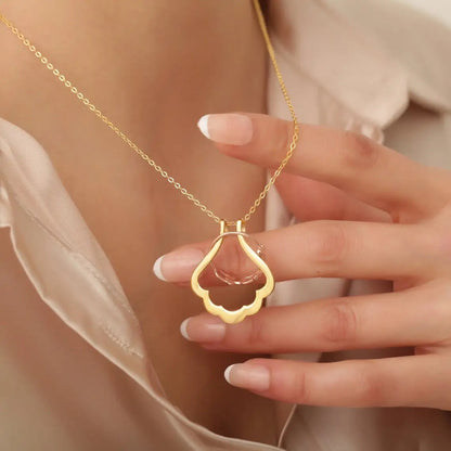 Ring Keeper Necklace in Stainless Steel - Medical Professional Ring Holder yellow