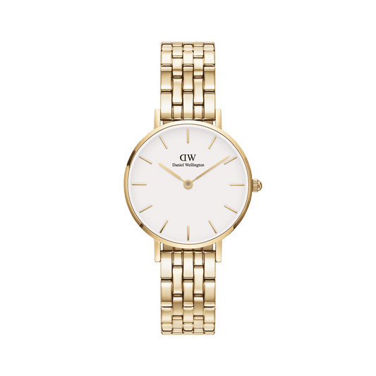 Daniel Wellington Petite 28 5-Link Gold & White Watch