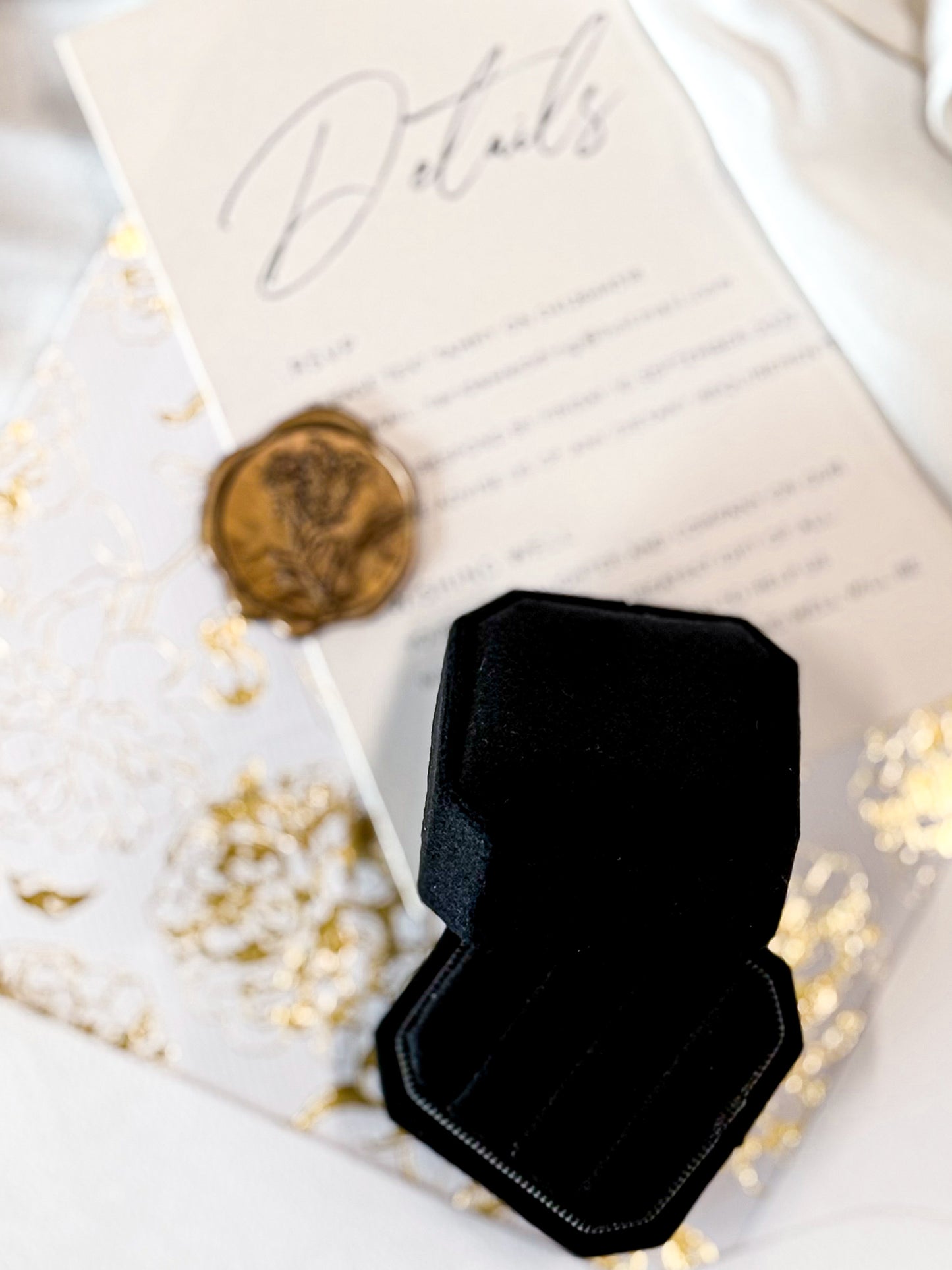 Wedding Triple Ring Box