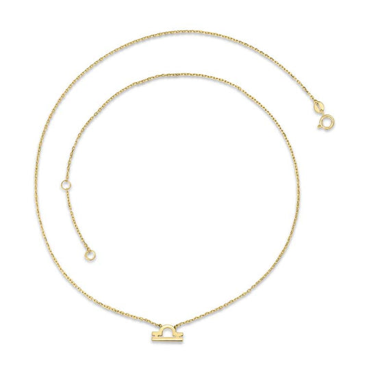 9CT Yellow Gold Libra Zodiac Necklace