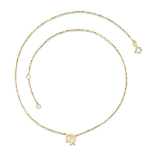  9CT Yellow Gold Virgo Zodiac Necklace 