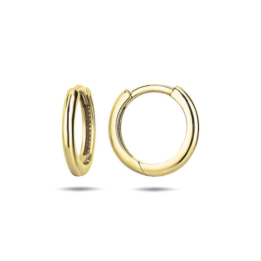 9K Yellow Gold Fine Huggie Earrings 11mm