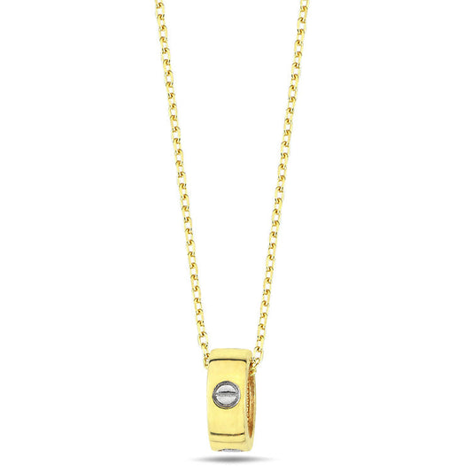 9CT Yellow Gold Lock Necklace 45cm