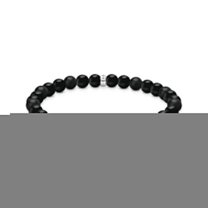 THOMAS SABO Obsidian bracelet with zirconia