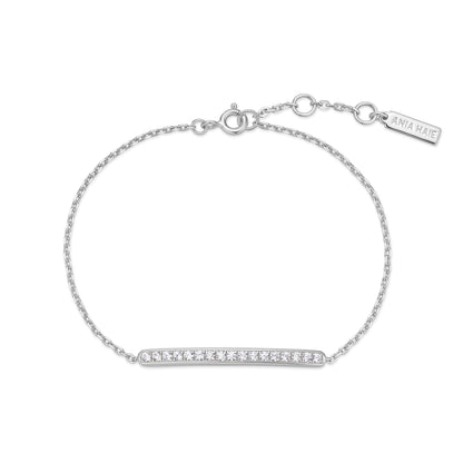 Ania Haie Silver Pave Bar Bracelet