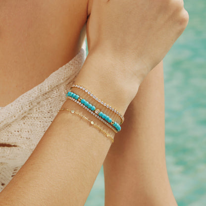 Ania Haie Gold Lab Created Turquoise Bracelet