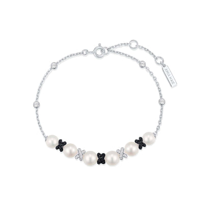 Ania Haie Two-Tone Sparkling Braided Shell Pearl Bracelet
