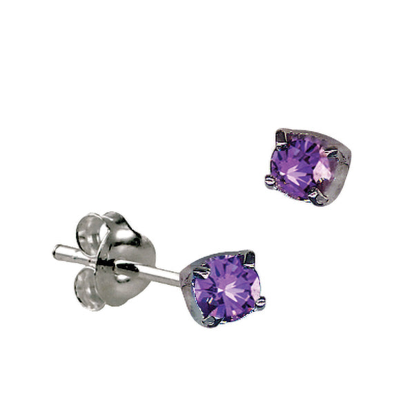 925 Sterling Silver Birthstone Stud Earrings