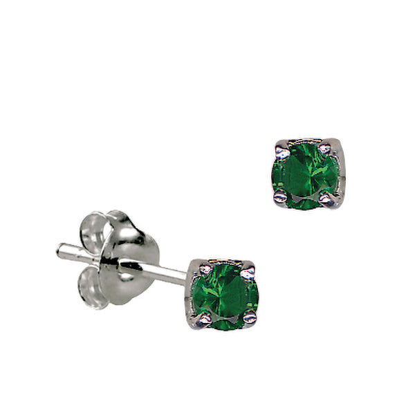 925 Sterling Silver Birthstone Stud Earrings