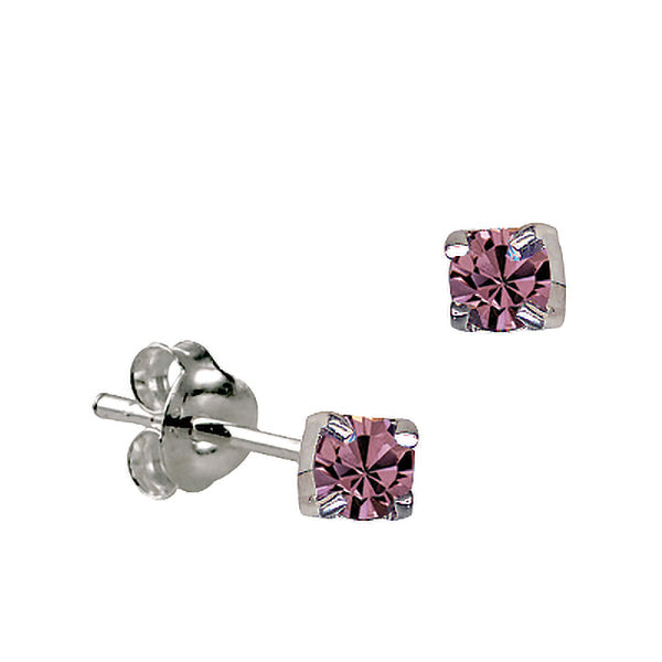 925 Sterling Silver Birthstone Stud Earrings