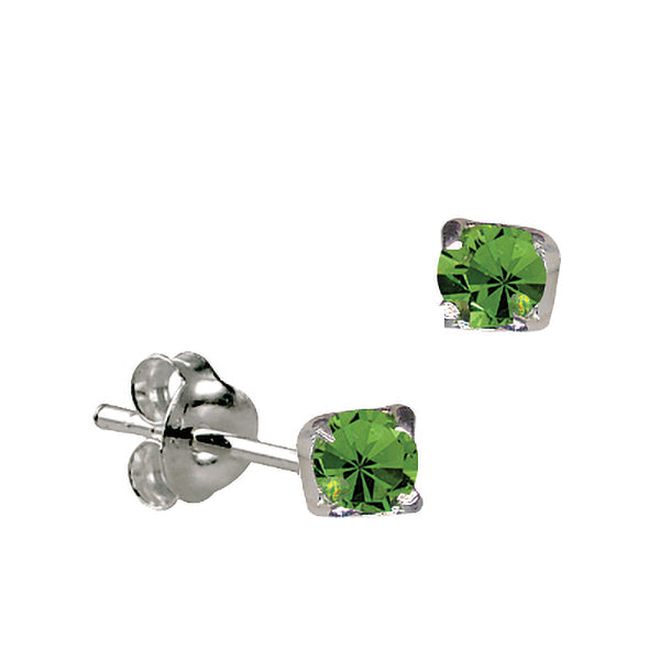 925 Sterling Silver Birthstone Stud Earrings