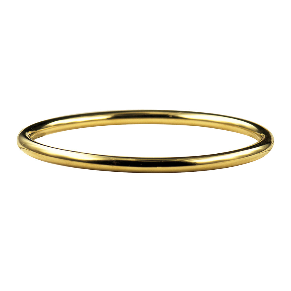 Stainless Steel 4.5mm Round Wire Bangle Gold IP