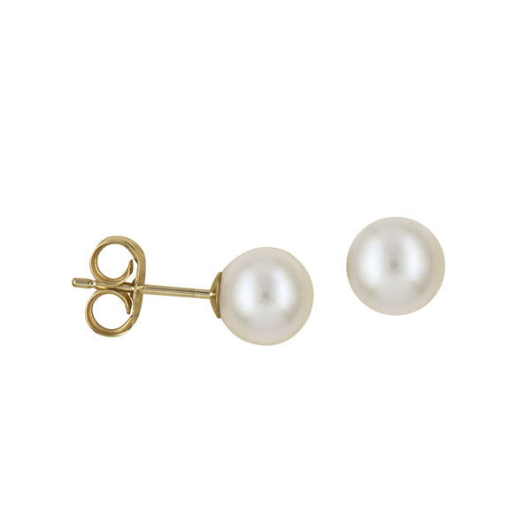 9CT YG Freshwater Pearl Studs