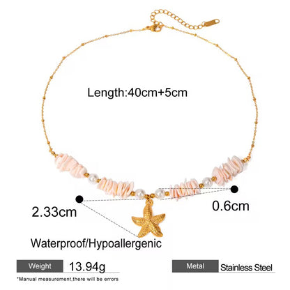 Starfish Shell Conch Shape Women's Necklace