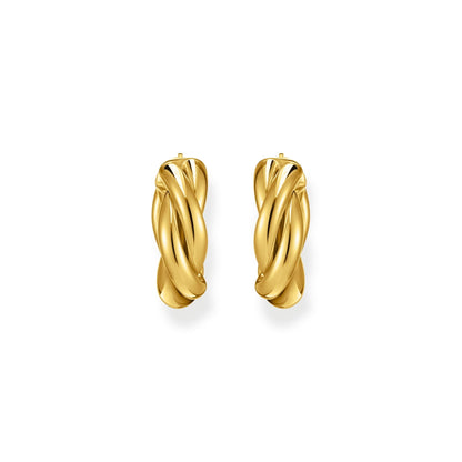 THOMAS SABO Hoop earrings in intertwined design gold