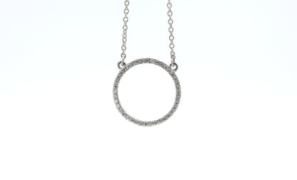 Circle of diamonds necklace minimalistic