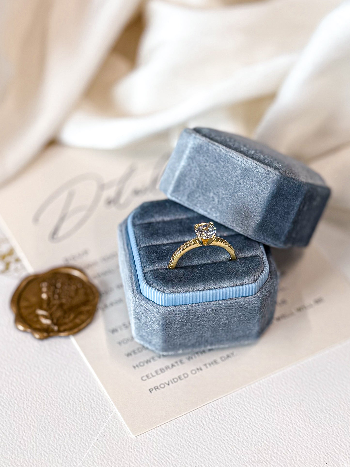 Wedding Triple Ring Box