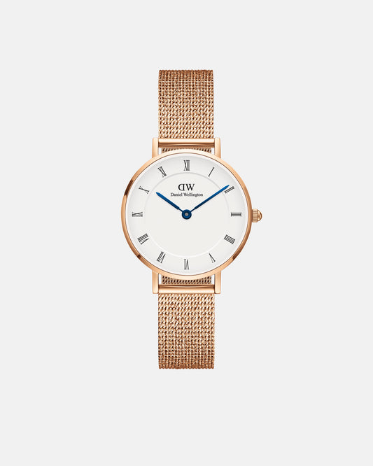 Daniel Wellington Petite Roman Numerals 28 Melrose RG White Watch