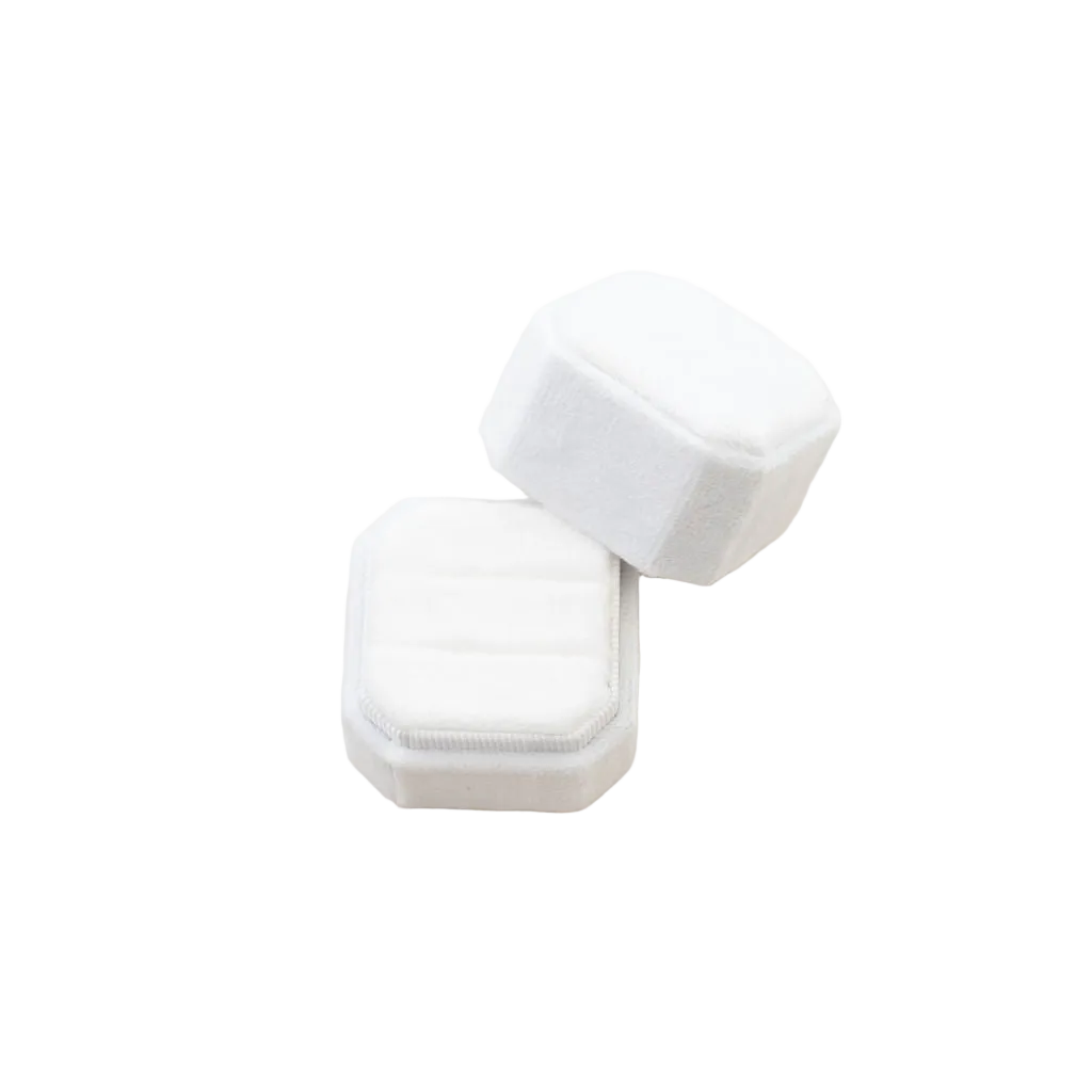 Double Velvet Wedding Ring Box