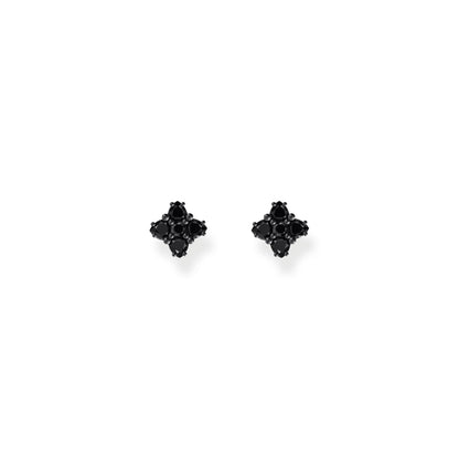 THOMAS SABO Blackened small ear studs with black zirconia