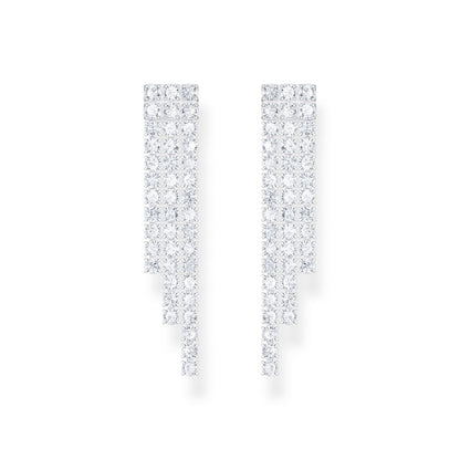 THOMAS SABO Earrings in waterfall design with white zirconia