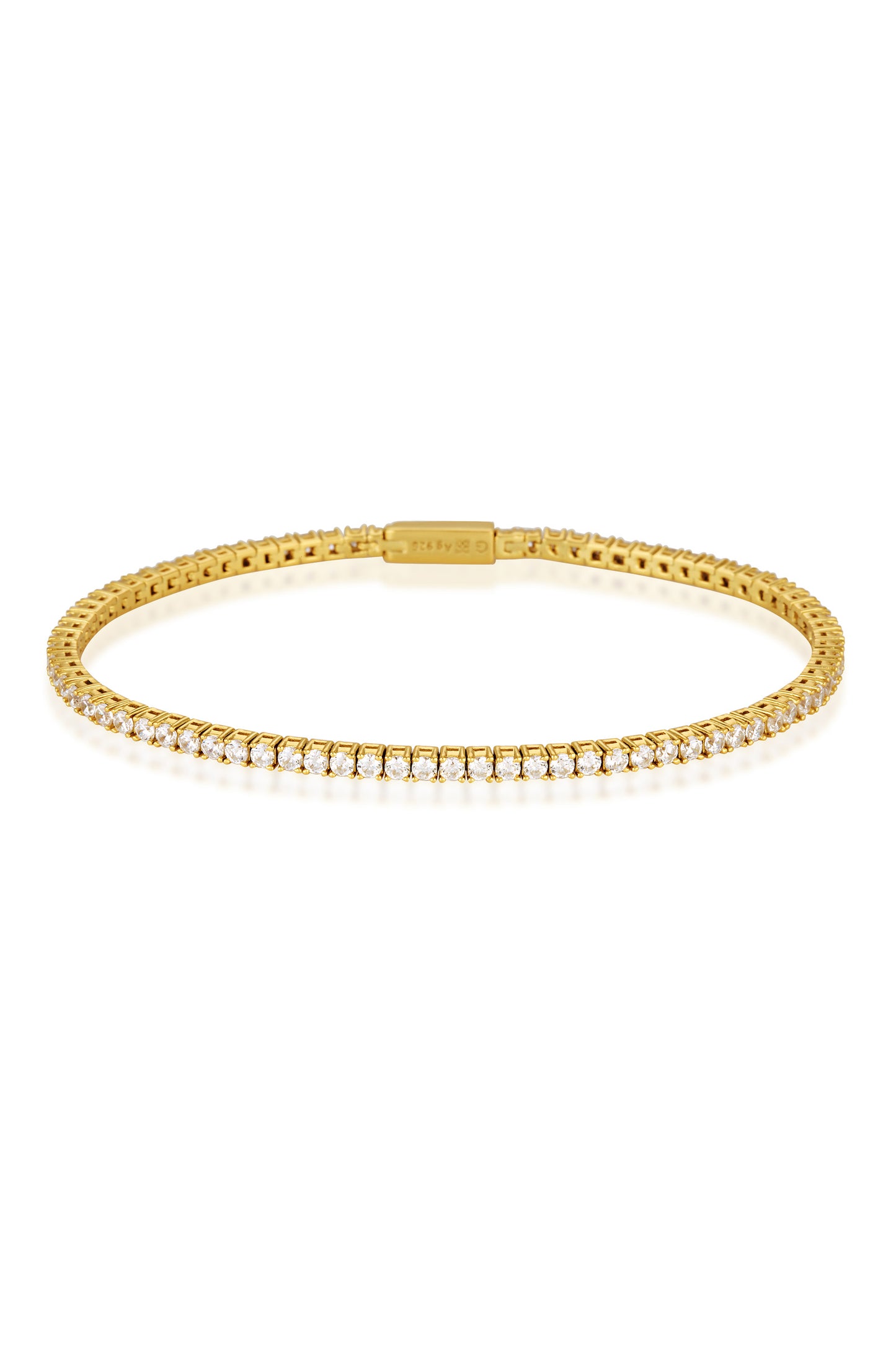 MILESTONE 2MM TENNIS BRACELET IN GOLD