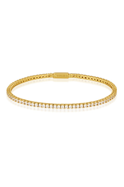 MILESTONE 2MM TENNIS BRACELET IN GOLD