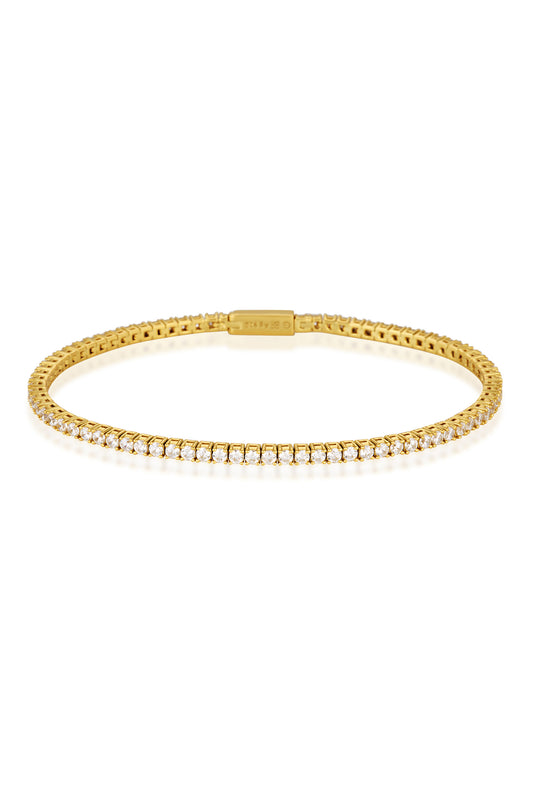 MILESTONE 2MM TENNIS BRACELET IN GOLD